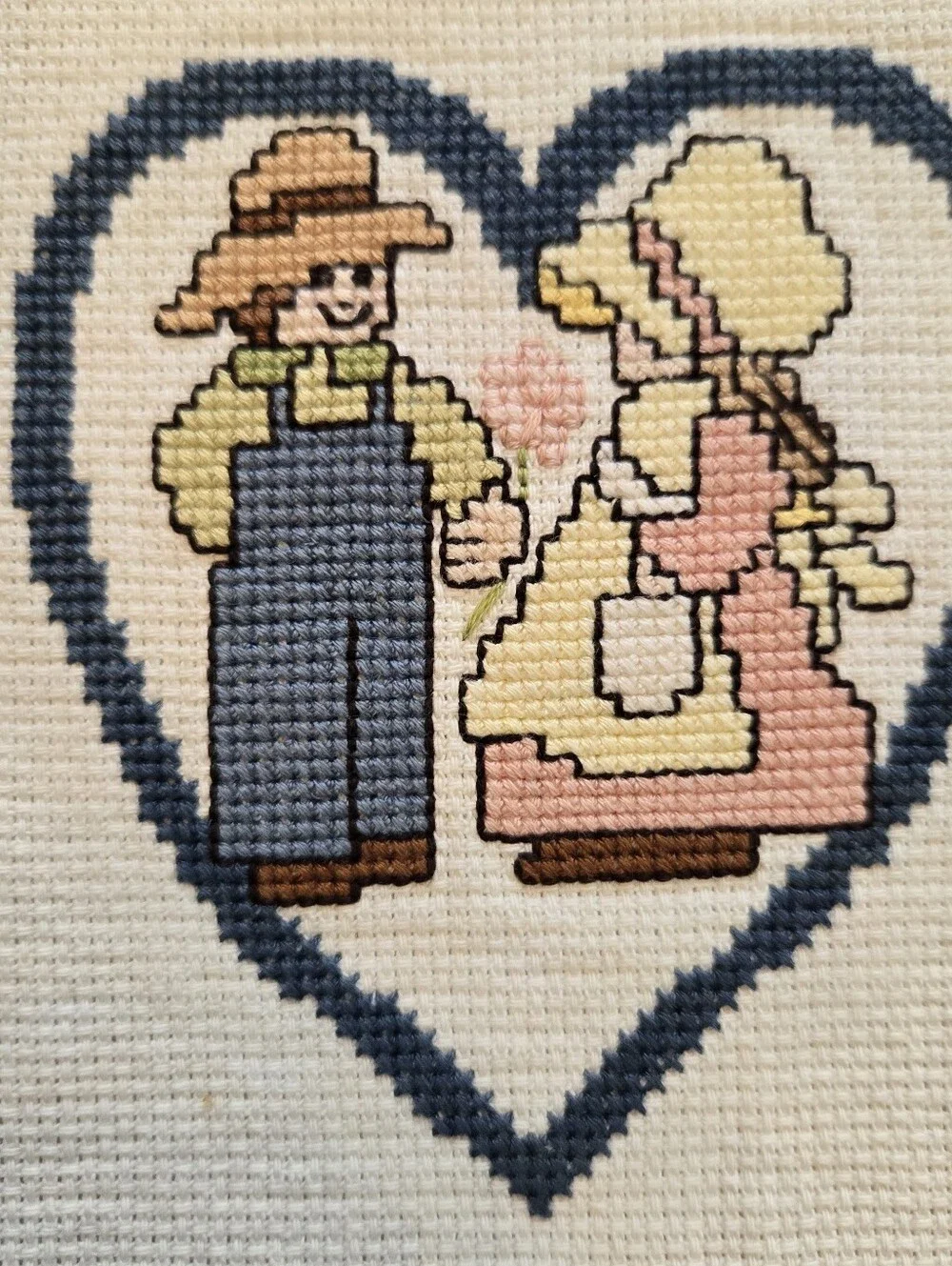 Vintage Cross Stitch Anniversary Sampler | 8x7.5